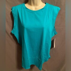 NWT Running Tank Top for Women Sleeveless Athletic Top Yoga Split Hem Loose Fit